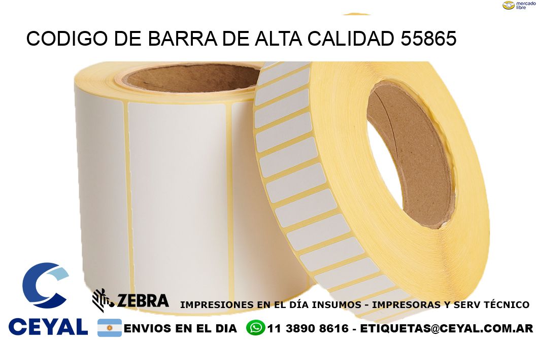 CODIGO DE BARRA DE ALTA CALIDAD 55865