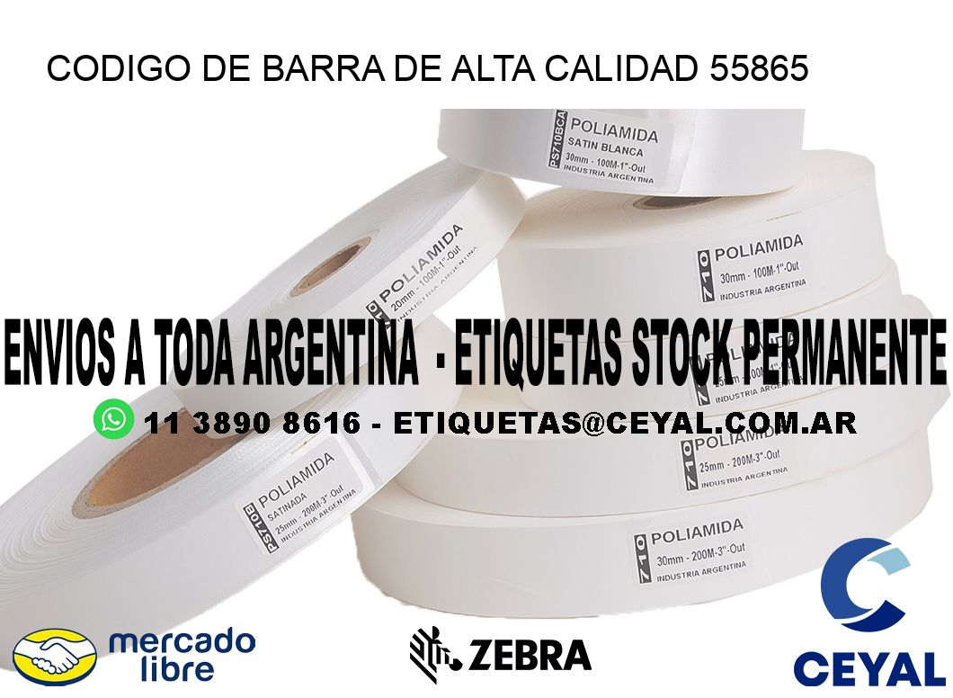 CODIGO DE BARRA DE ALTA CALIDAD 55865