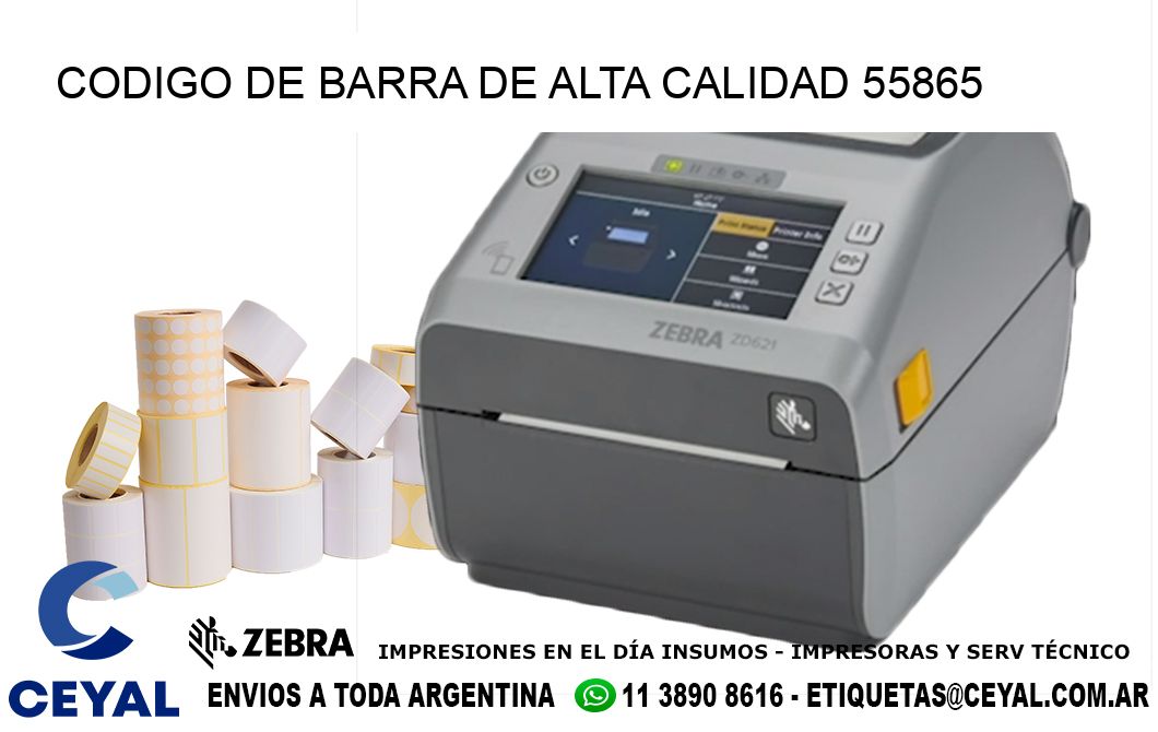 CODIGO DE BARRA DE ALTA CALIDAD 55865