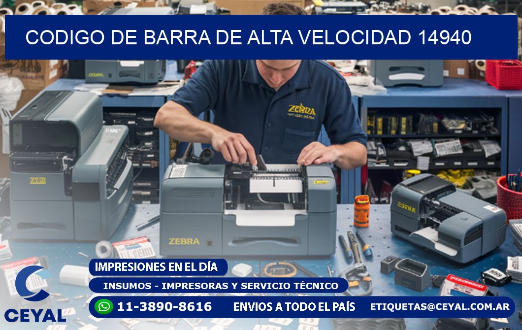 CODIGO DE BARRA DE ALTA VELOCIDAD 14940