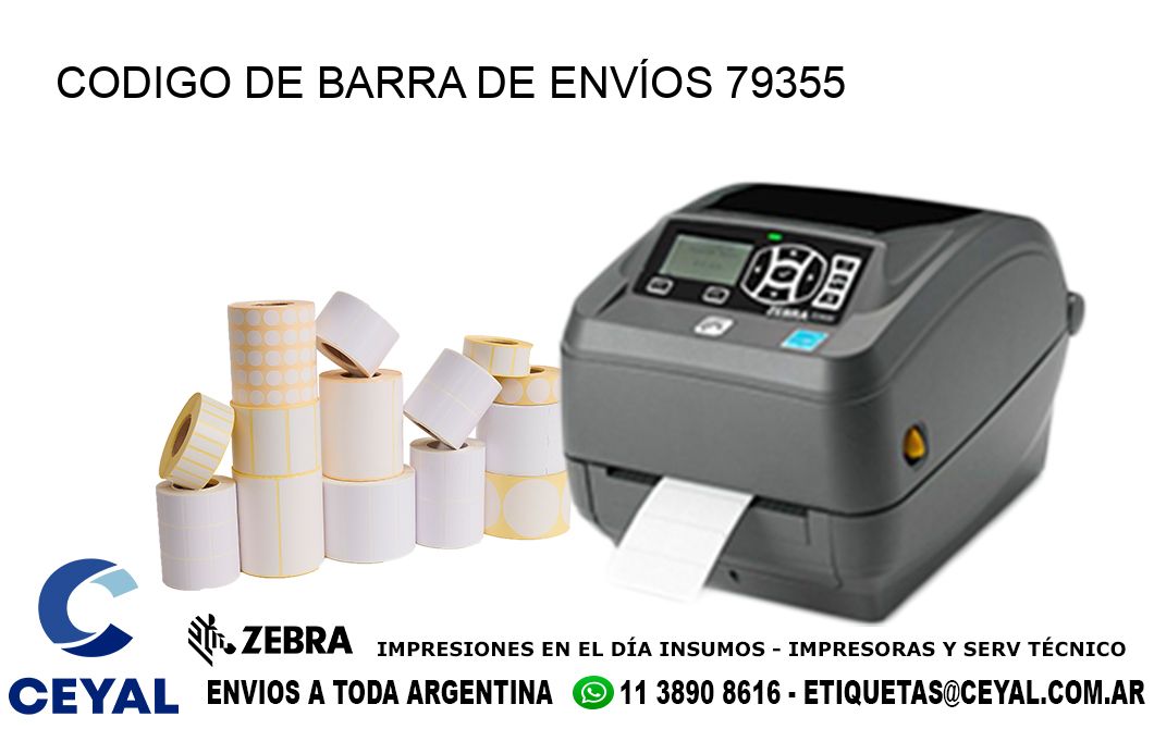 CODIGO DE BARRA DE ENVÍOS 79355