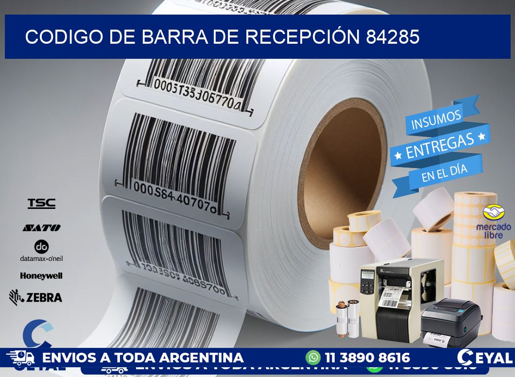 CODIGO DE BARRA DE RECEPCIÓN 84285