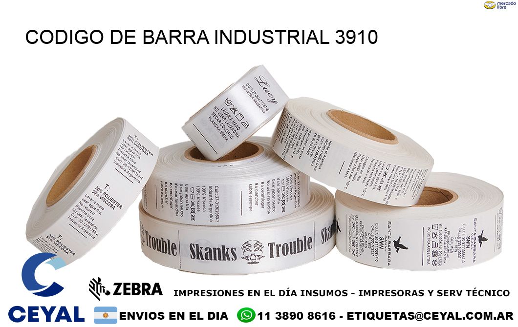 CODIGO DE BARRA INDUSTRIAL 3910