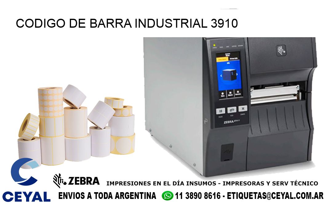CODIGO DE BARRA INDUSTRIAL 3910