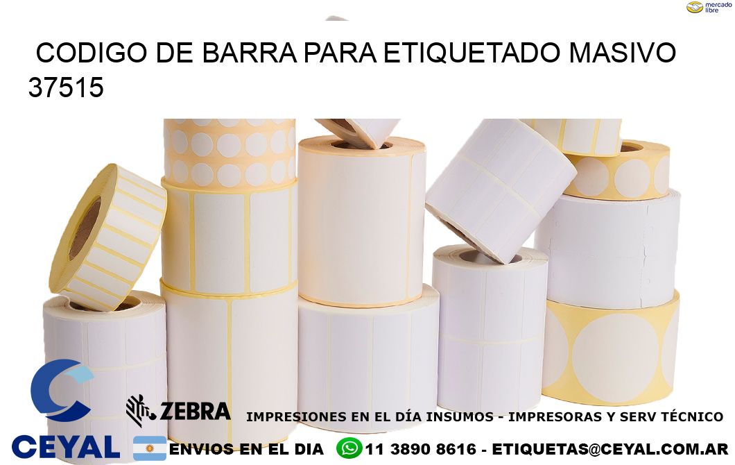 CODIGO DE BARRA PARA ETIQUETADO MASIVO 37515