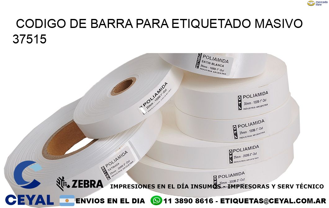 CODIGO DE BARRA PARA ETIQUETADO MASIVO 37515