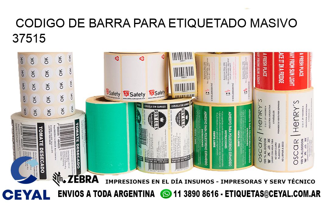 CODIGO DE BARRA PARA ETIQUETADO MASIVO 37515