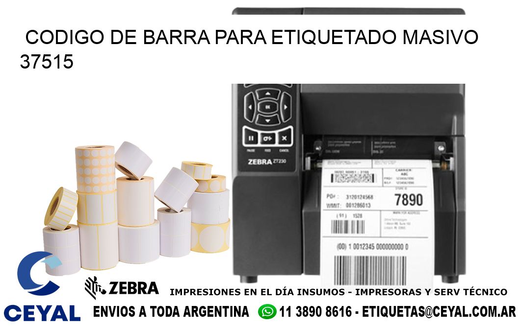 CODIGO DE BARRA PARA ETIQUETADO MASIVO 37515