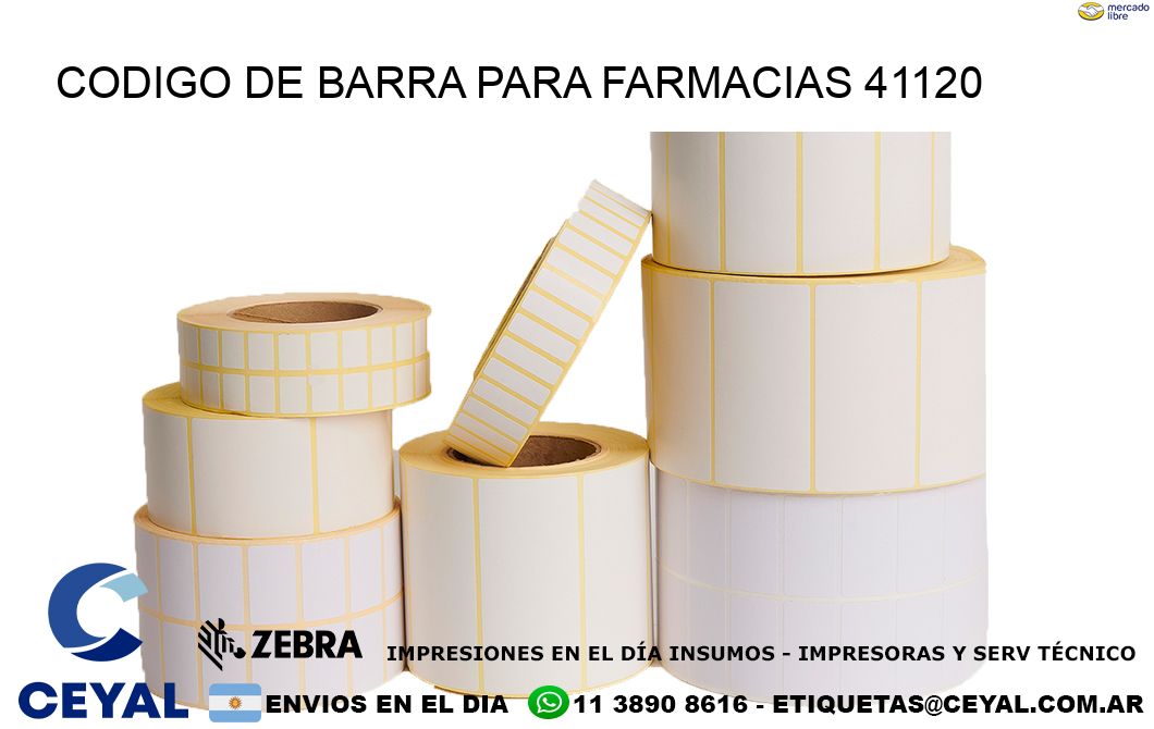 CODIGO DE BARRA PARA FARMACIAS 41120