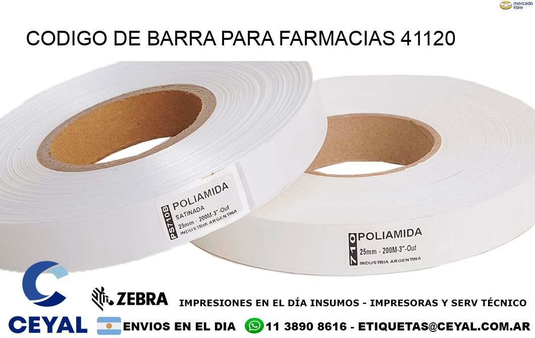 CODIGO DE BARRA PARA FARMACIAS 41120