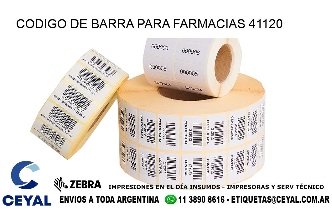 CODIGO DE BARRA PARA FARMACIAS 41120