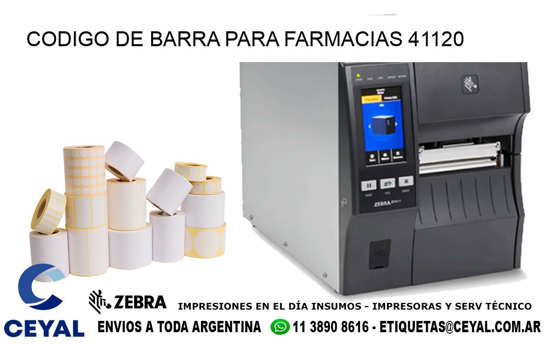 CODIGO DE BARRA PARA FARMACIAS 41120