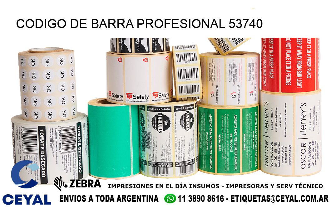 CODIGO DE BARRA PROFESIONAL 53740