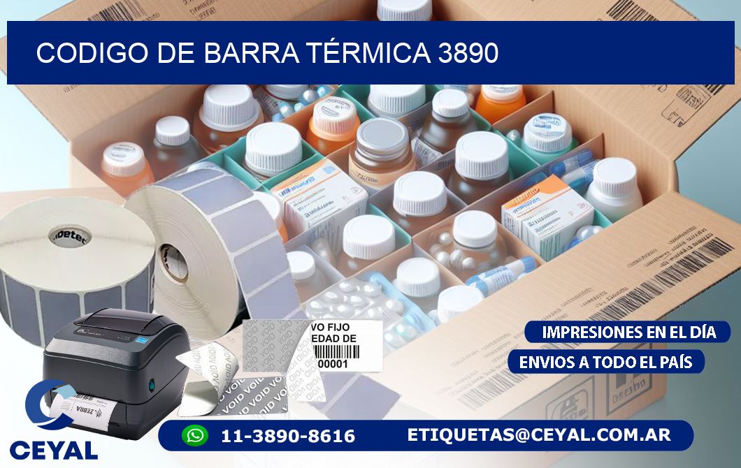 CODIGO DE BARRA TÉRMICA 3890