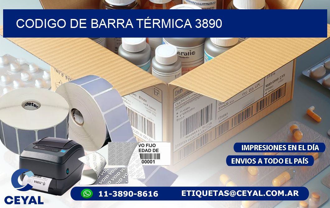 CODIGO DE BARRA TÉRMICA 3890