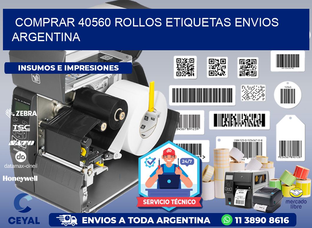 COMPRAR 40560 ROLLOS ETIQUETAS ENVIOS ARGENTINA