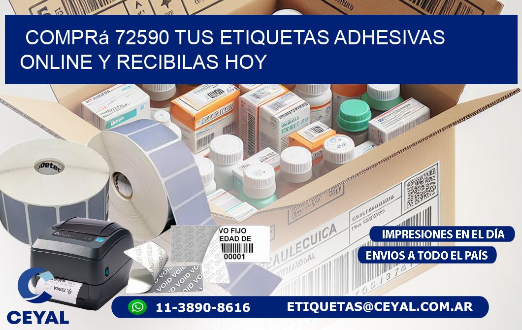 Comprá 72590 tus Etiquetas Adhesivas Online y Recibilas Hoy