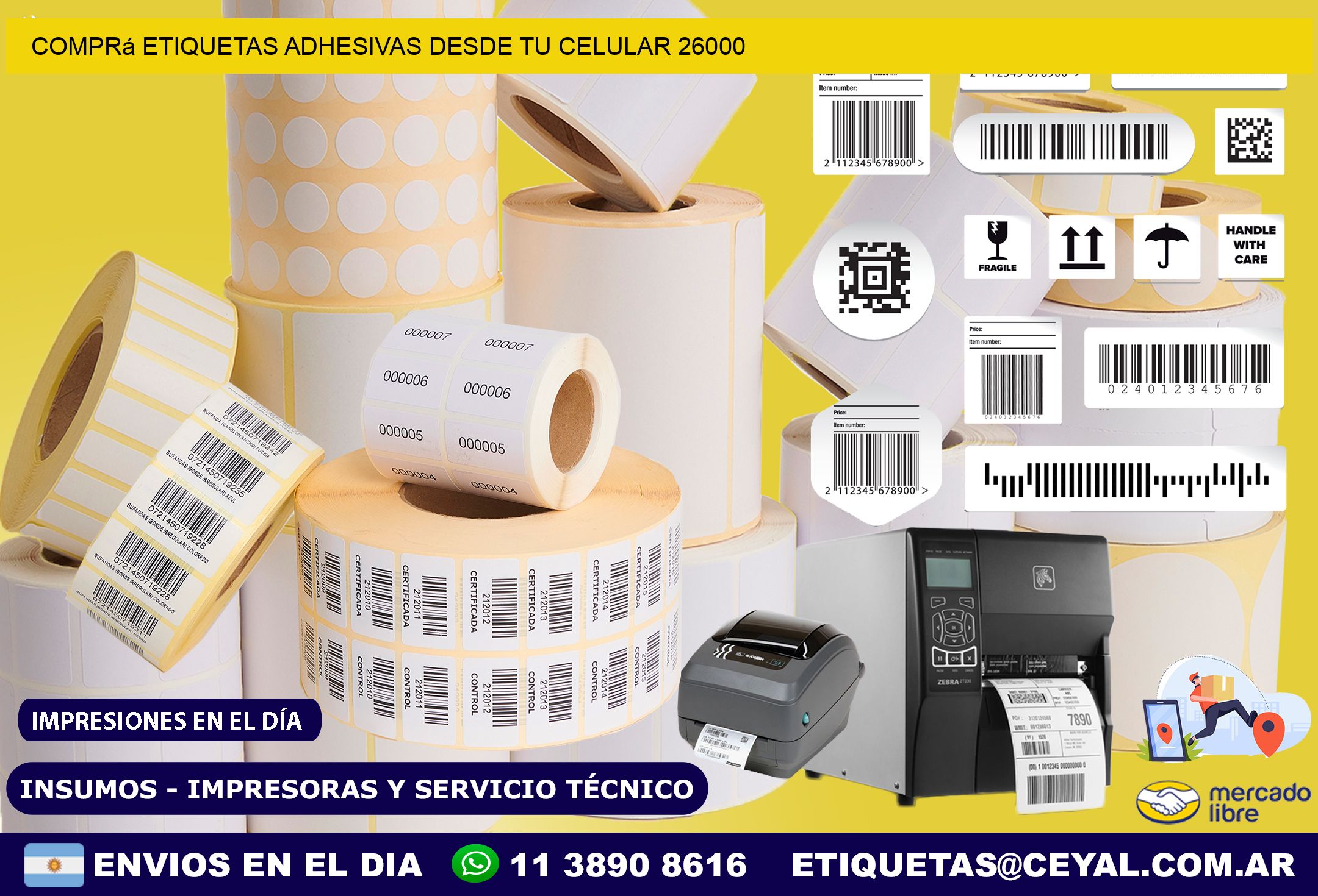 Comprá Etiquetas Adhesivas Desde tu Celular 26000
