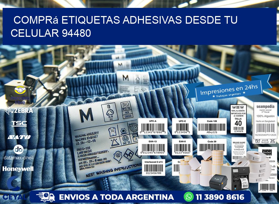 Comprá Etiquetas Adhesivas Desde tu Celular 94480