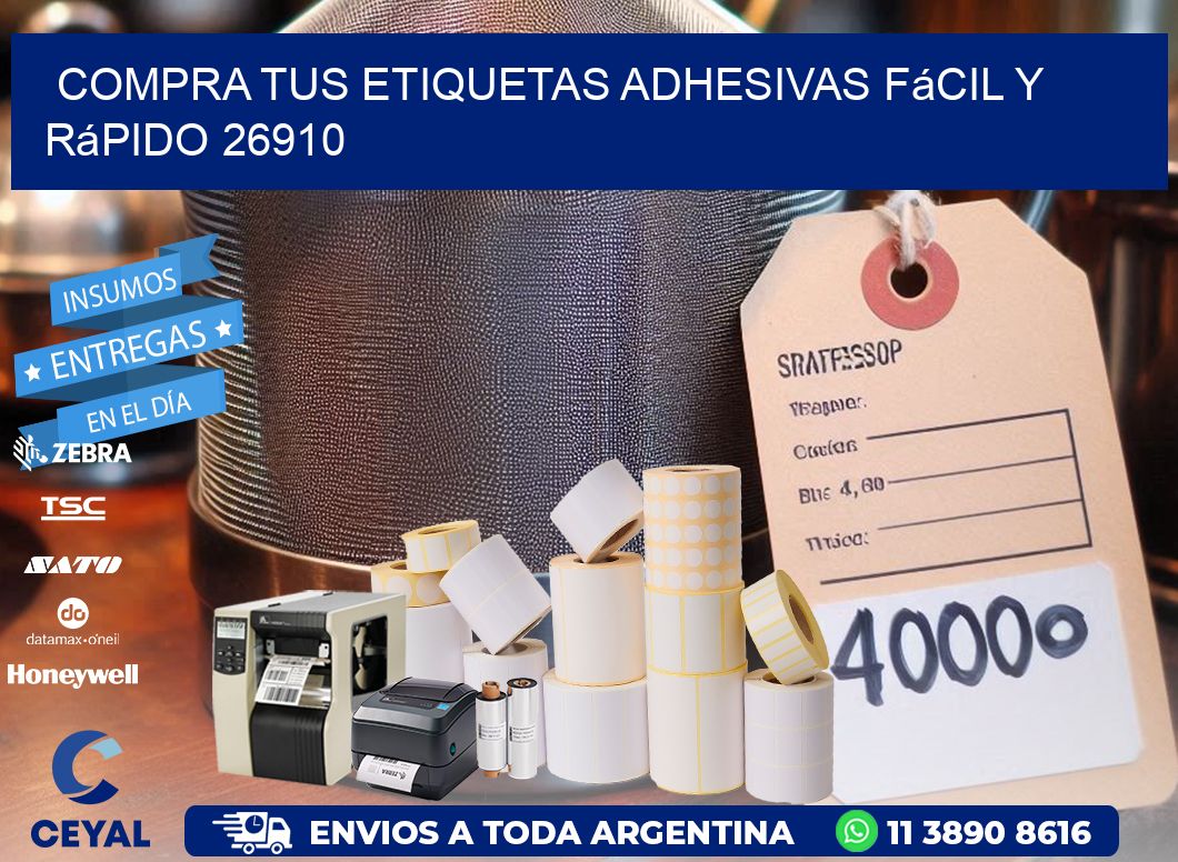 Compra tus Etiquetas Adhesivas Fácil y Rápido 26910