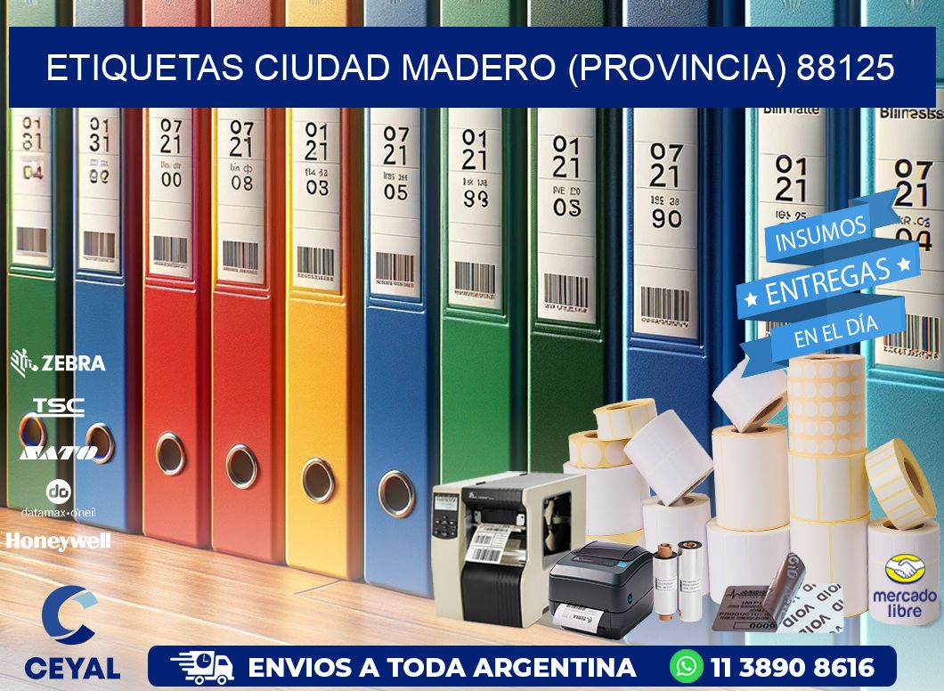 ETIQUETAS CIUDAD MADERO (PROVINCIA) 88125