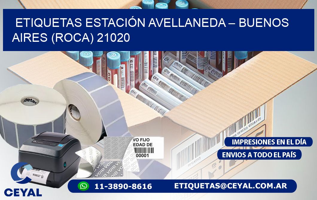 ETIQUETAS ESTACIÓN AVELLANEDA – BUENOS AIRES (ROCA) 21020