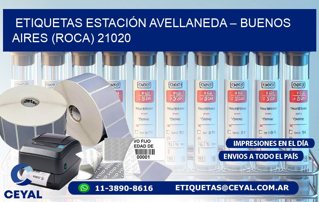 ETIQUETAS ESTACIÓN AVELLANEDA – BUENOS AIRES (ROCA) 21020