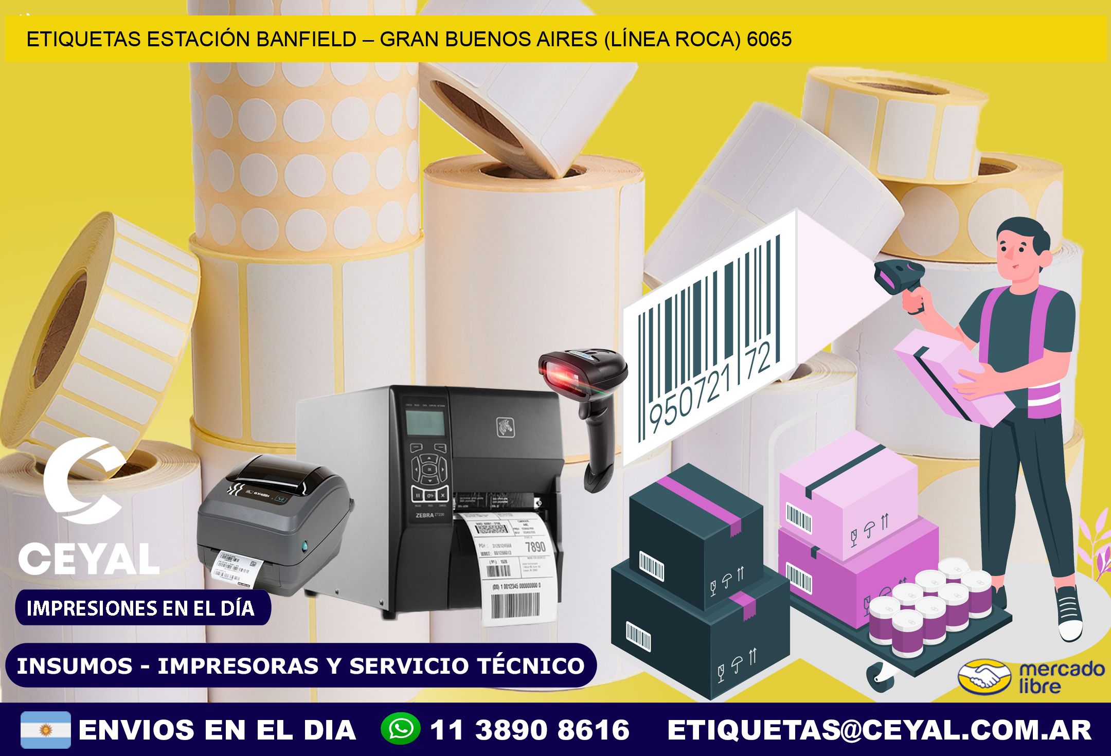 ETIQUETAS ESTACIÓN BANFIELD – GRAN BUENOS AIRES (LÍNEA ROCA) 6065