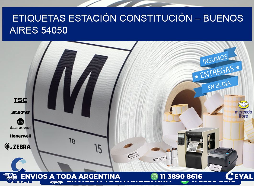 ETIQUETAS ESTACIÓN CONSTITUCIÓN – BUENOS AIRES 54050