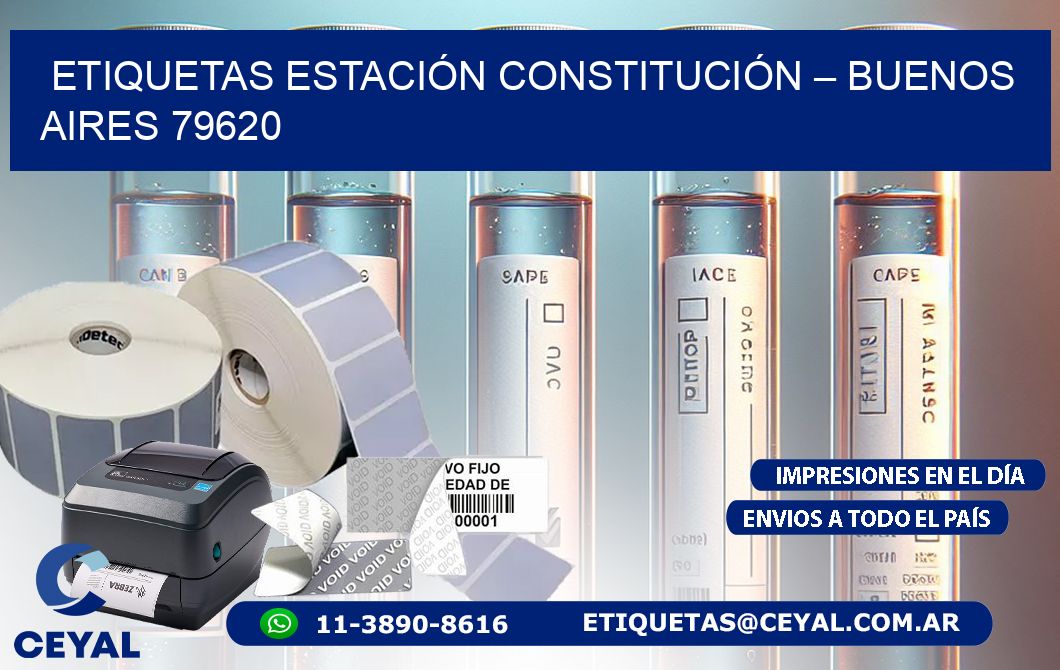 ETIQUETAS ESTACIÓN CONSTITUCIÓN – BUENOS AIRES 79620