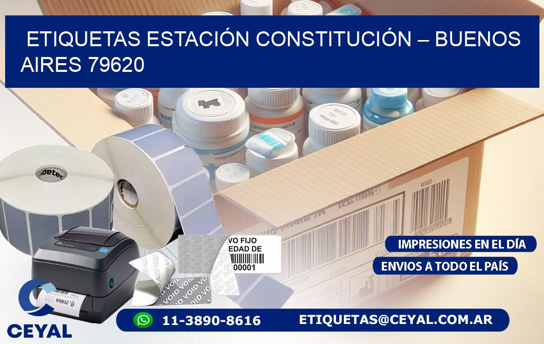 ETIQUETAS ESTACIÓN CONSTITUCIÓN – BUENOS AIRES 79620