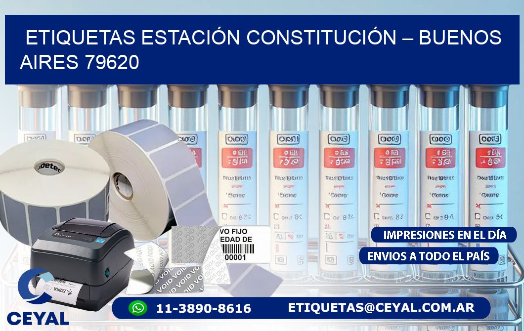 ETIQUETAS ESTACIÓN CONSTITUCIÓN – BUENOS AIRES 79620