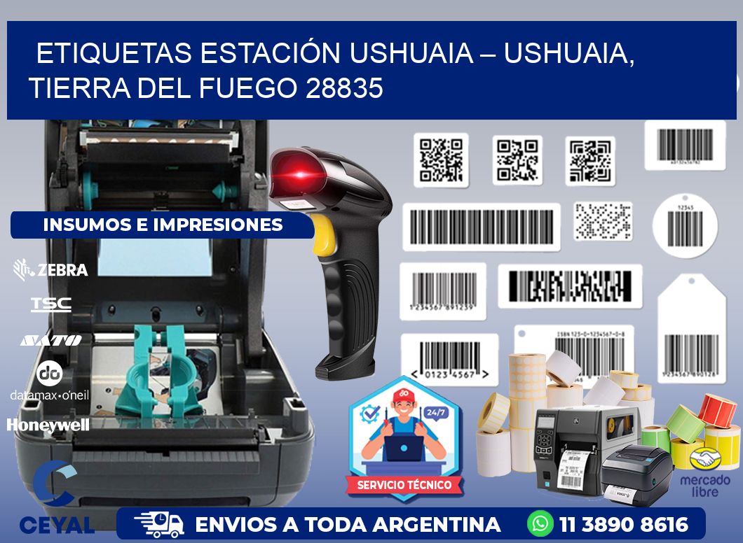 ETIQUETAS ESTACIÓN USHUAIA – USHUAIA, TIERRA DEL FUEGO 28835