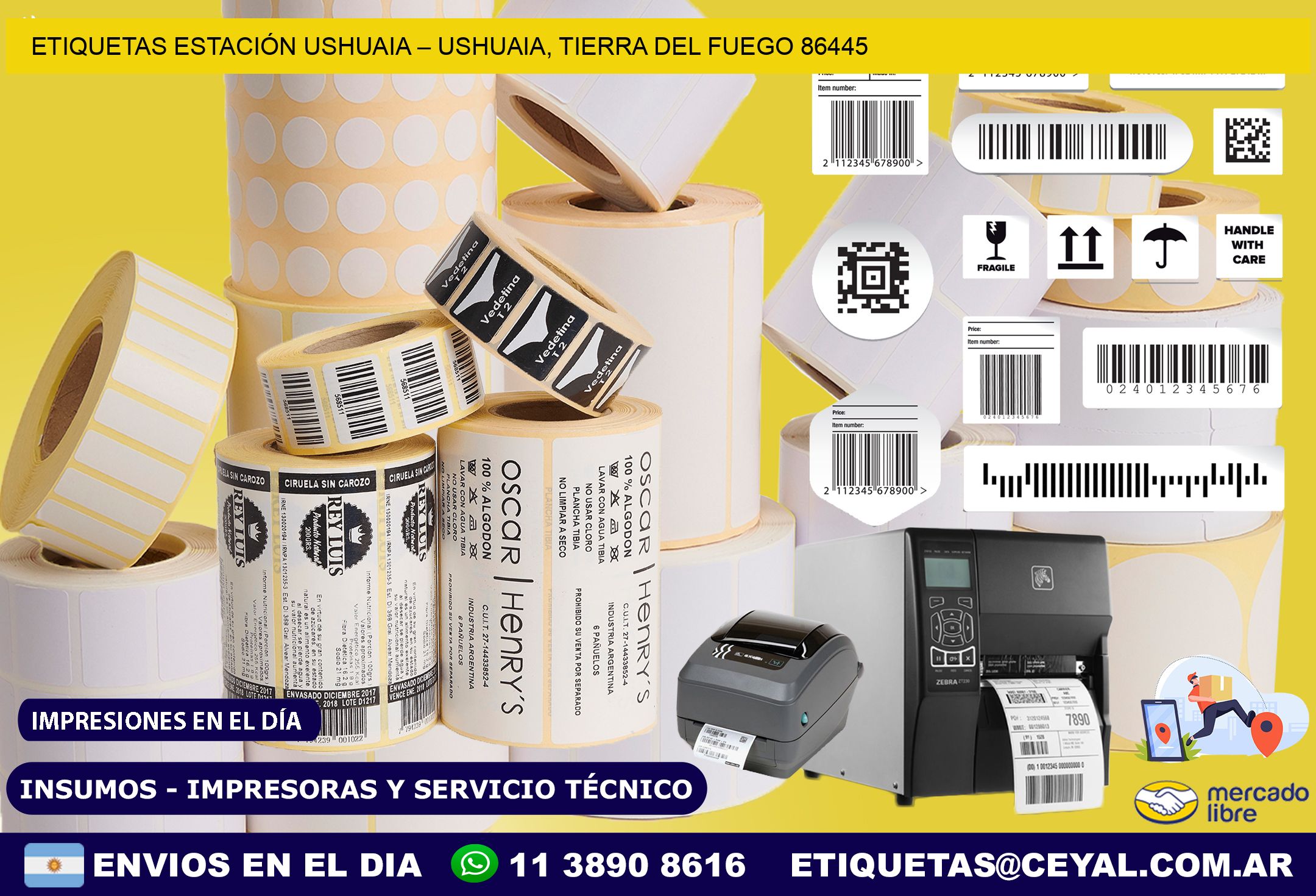 ETIQUETAS ESTACIÓN USHUAIA – USHUAIA, TIERRA DEL FUEGO 86445
