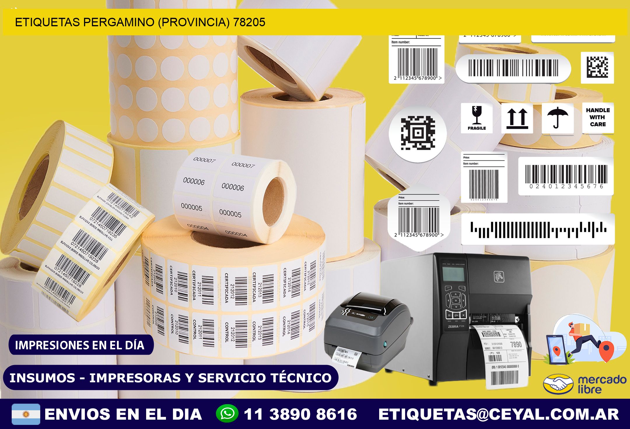 ETIQUETAS PERGAMINO (PROVINCIA) 78205