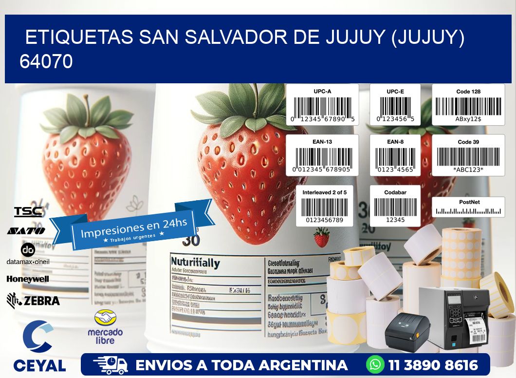 ETIQUETAS SAN SALVADOR DE JUJUY (JUJUY) 64070