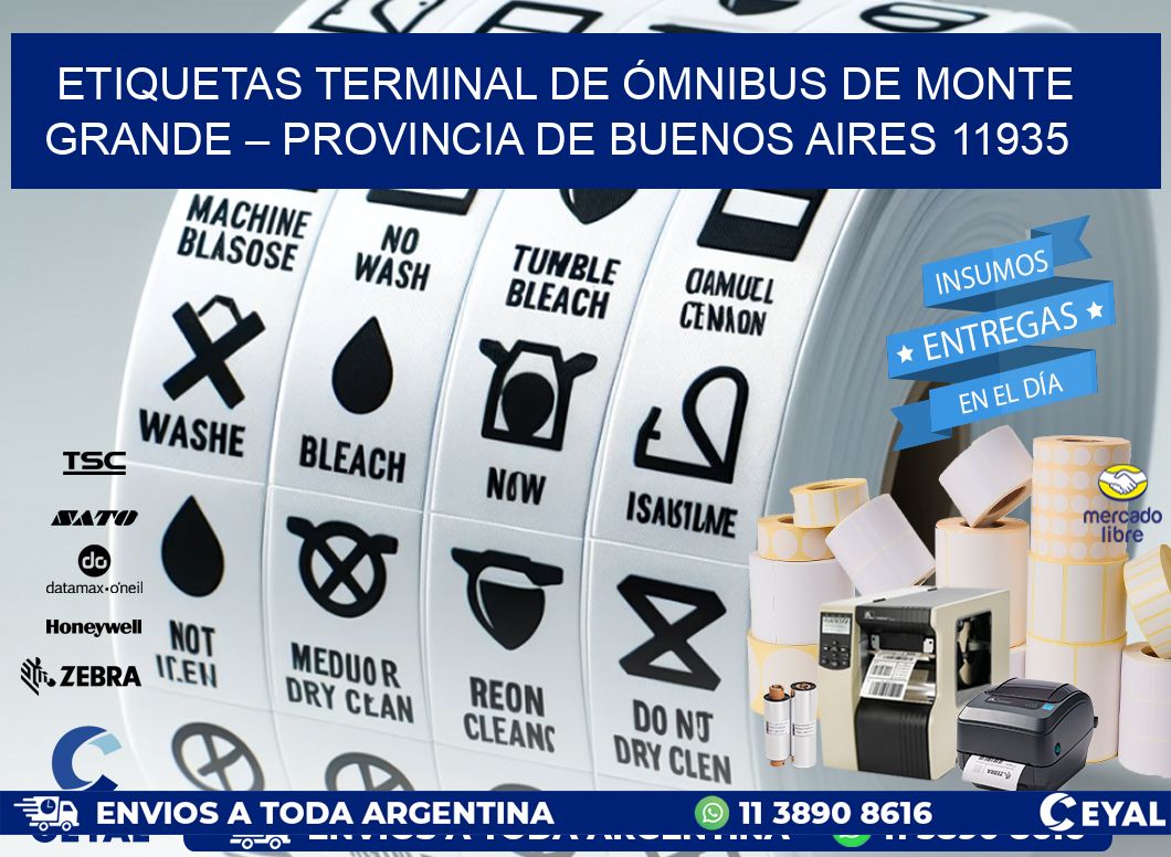 ETIQUETAS TERMINAL DE ÓMNIBUS DE MONTE GRANDE – PROVINCIA DE BUENOS AIRES 11935