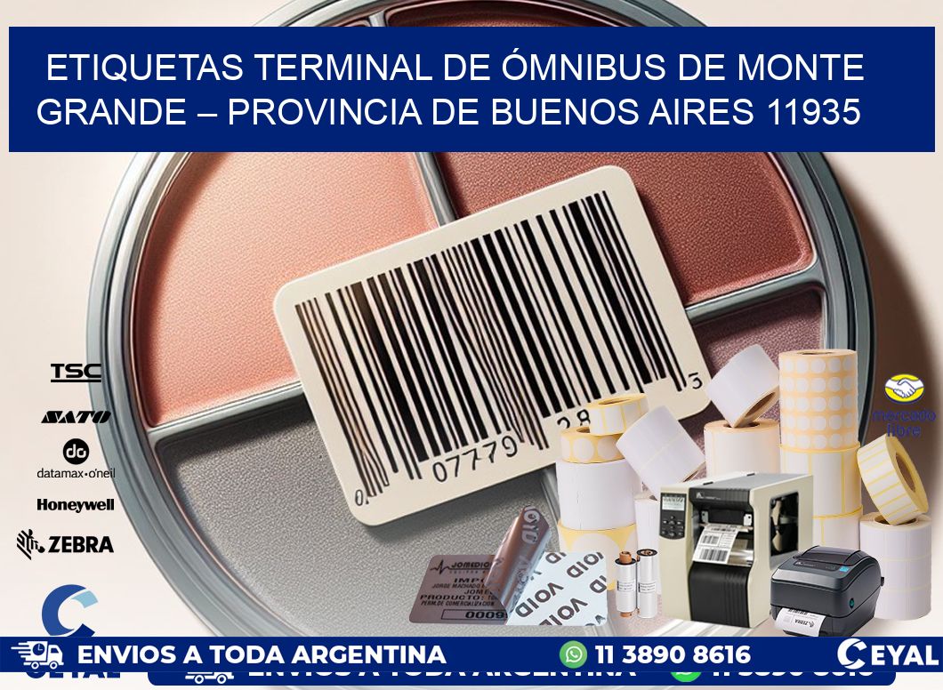 ETIQUETAS TERMINAL DE ÓMNIBUS DE MONTE GRANDE – PROVINCIA DE BUENOS AIRES 11935