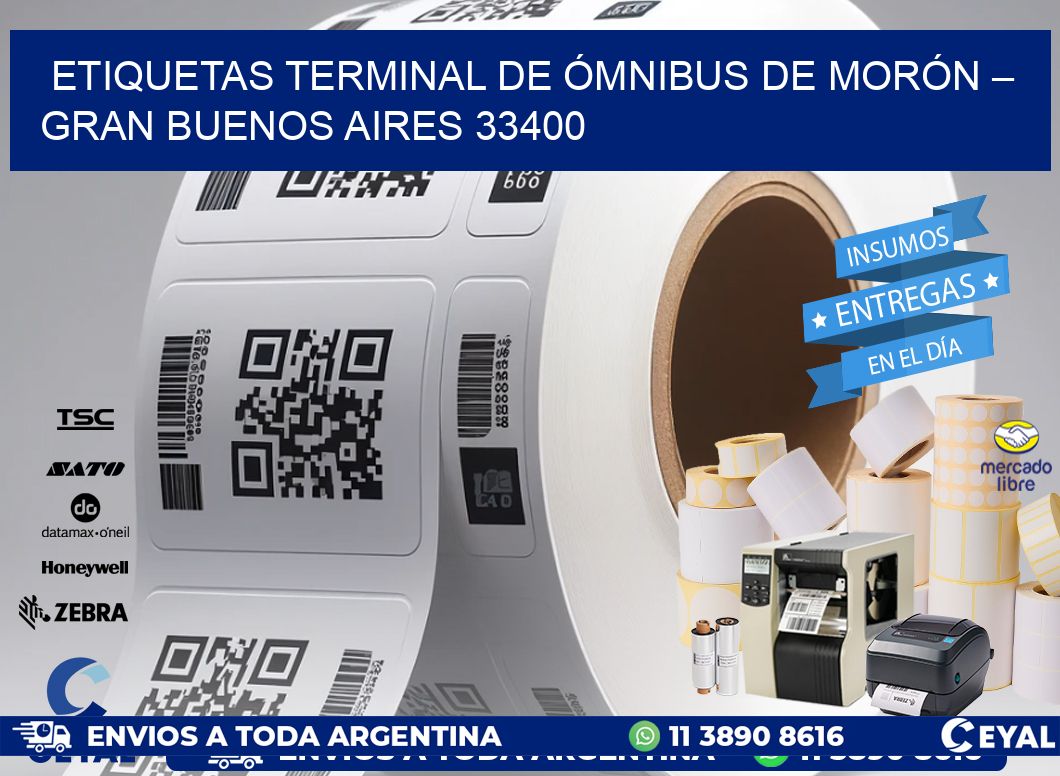 ETIQUETAS TERMINAL DE ÓMNIBUS DE MORÓN – GRAN BUENOS AIRES 33400