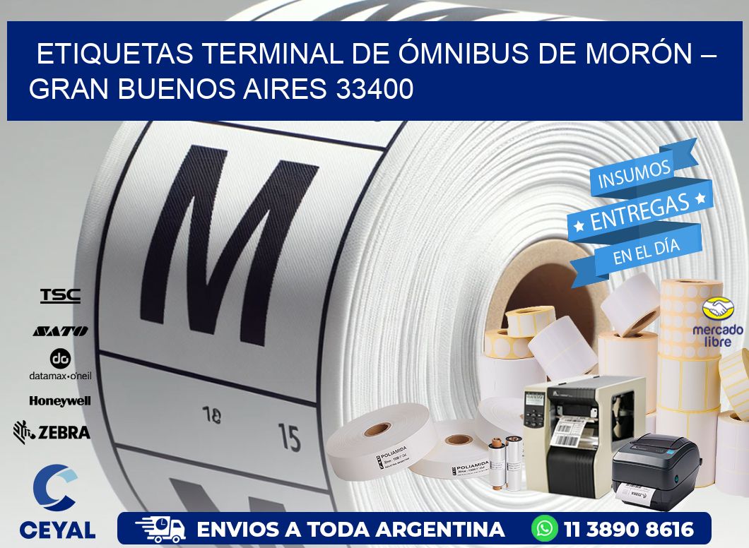 ETIQUETAS TERMINAL DE ÓMNIBUS DE MORÓN – GRAN BUENOS AIRES 33400