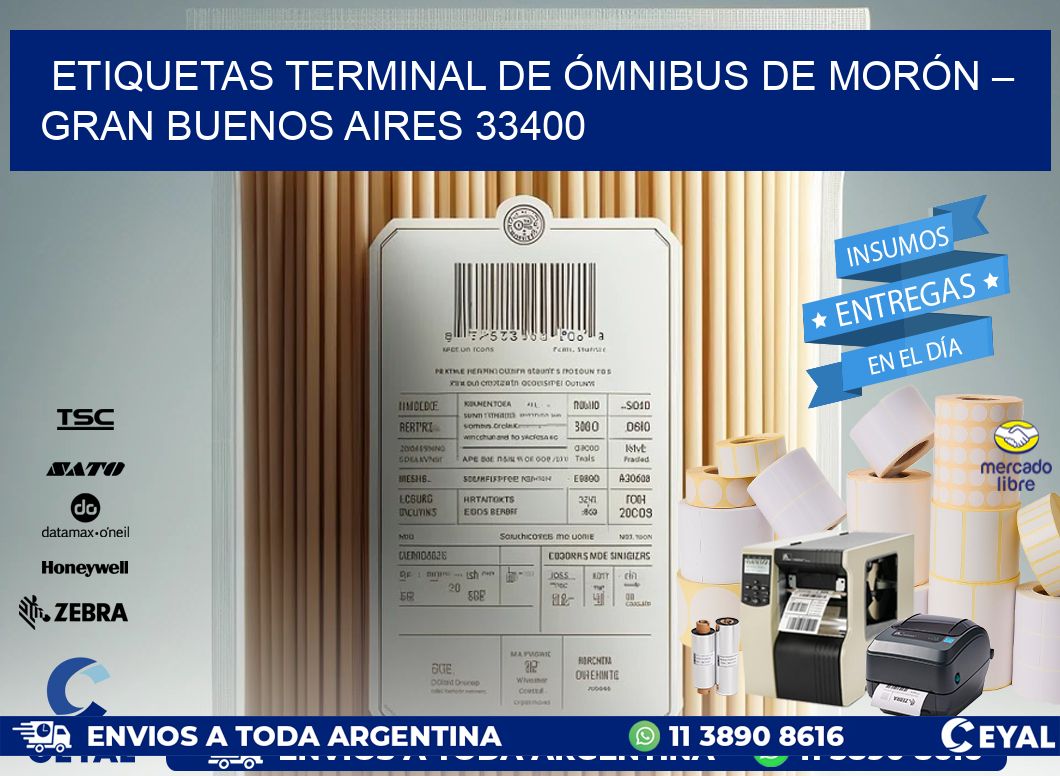 ETIQUETAS TERMINAL DE ÓMNIBUS DE MORÓN – GRAN BUENOS AIRES 33400