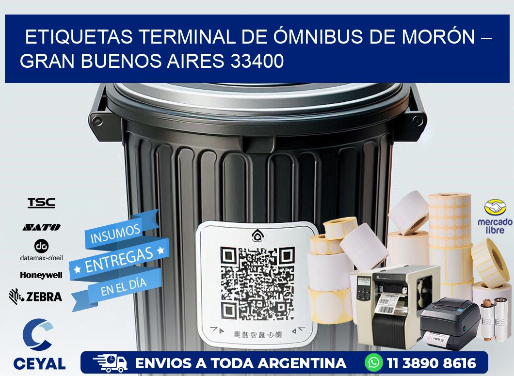 ETIQUETAS TERMINAL DE ÓMNIBUS DE MORÓN – GRAN BUENOS AIRES 33400