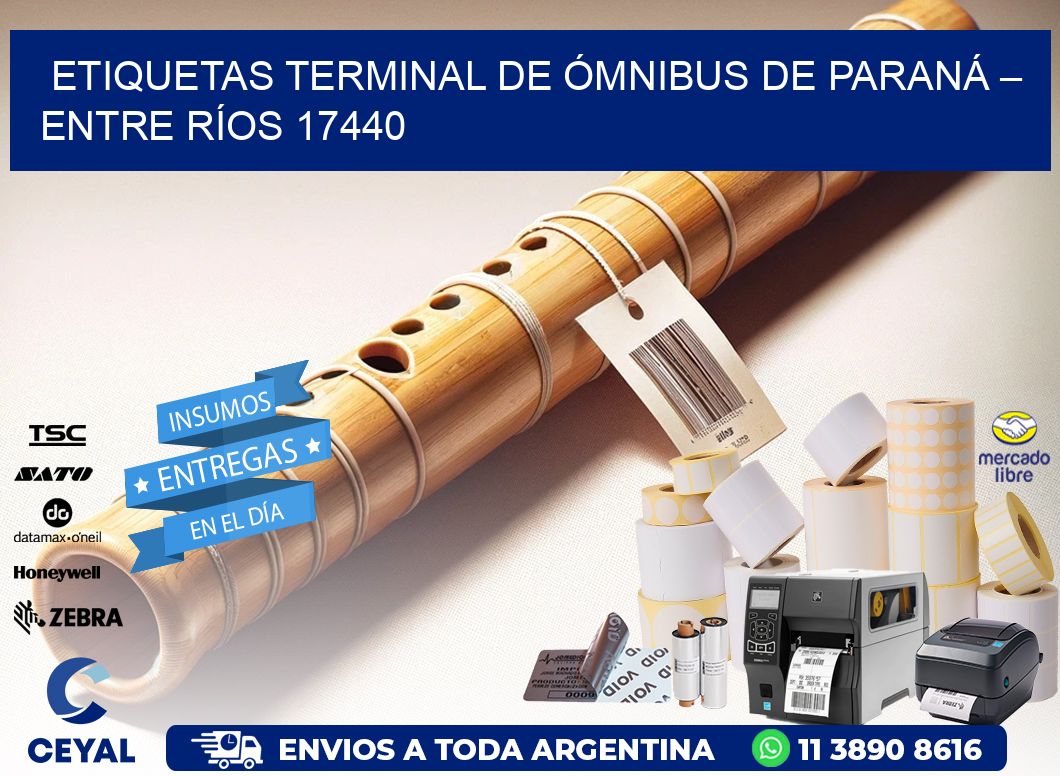 ETIQUETAS TERMINAL DE ÓMNIBUS DE PARANÁ – ENTRE RÍOS 17440