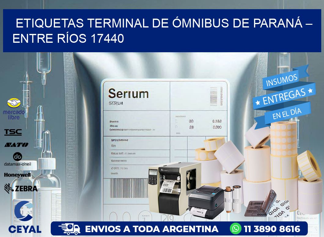 ETIQUETAS TERMINAL DE ÓMNIBUS DE PARANÁ – ENTRE RÍOS 17440
