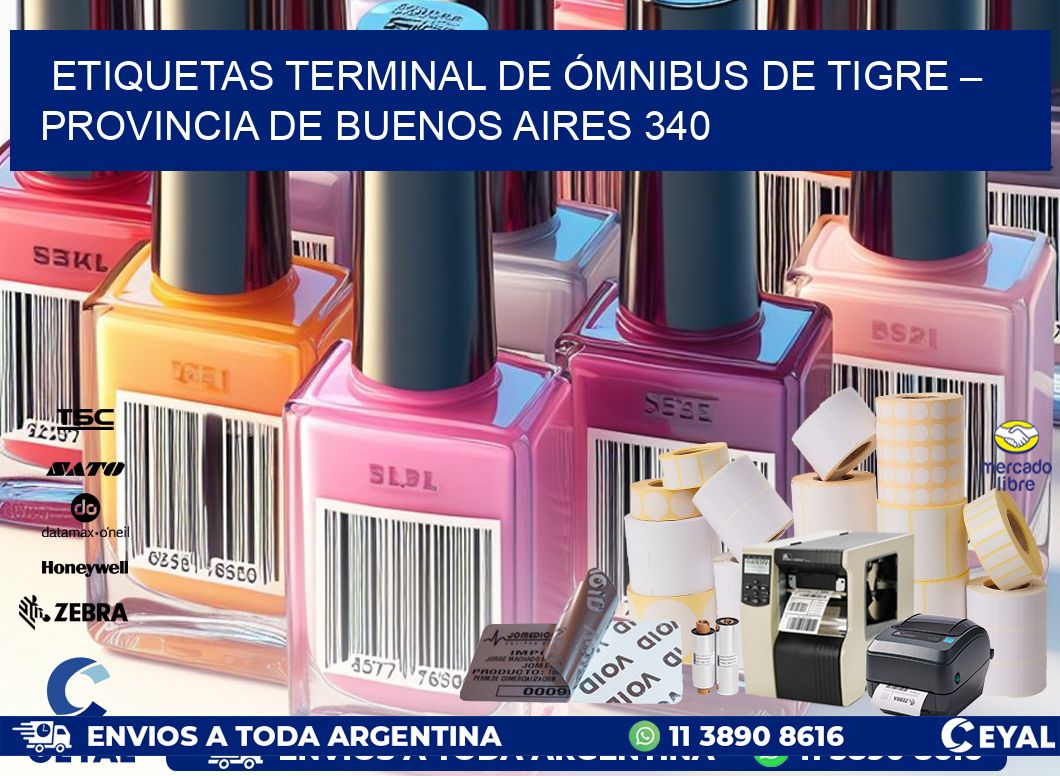 ETIQUETAS TERMINAL DE ÓMNIBUS DE TIGRE – PROVINCIA DE BUENOS AIRES 340