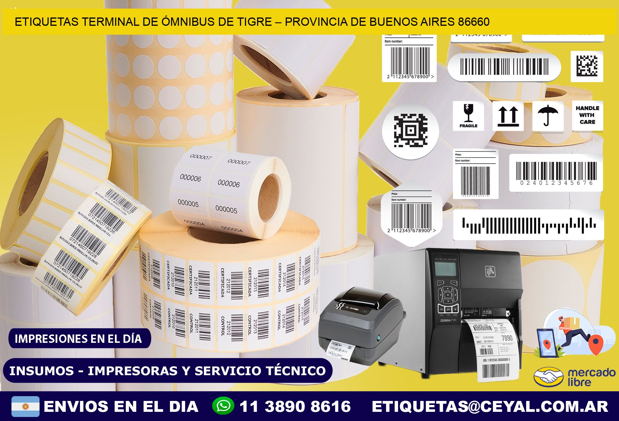 ETIQUETAS TERMINAL DE ÓMNIBUS DE TIGRE – PROVINCIA DE BUENOS AIRES 86660