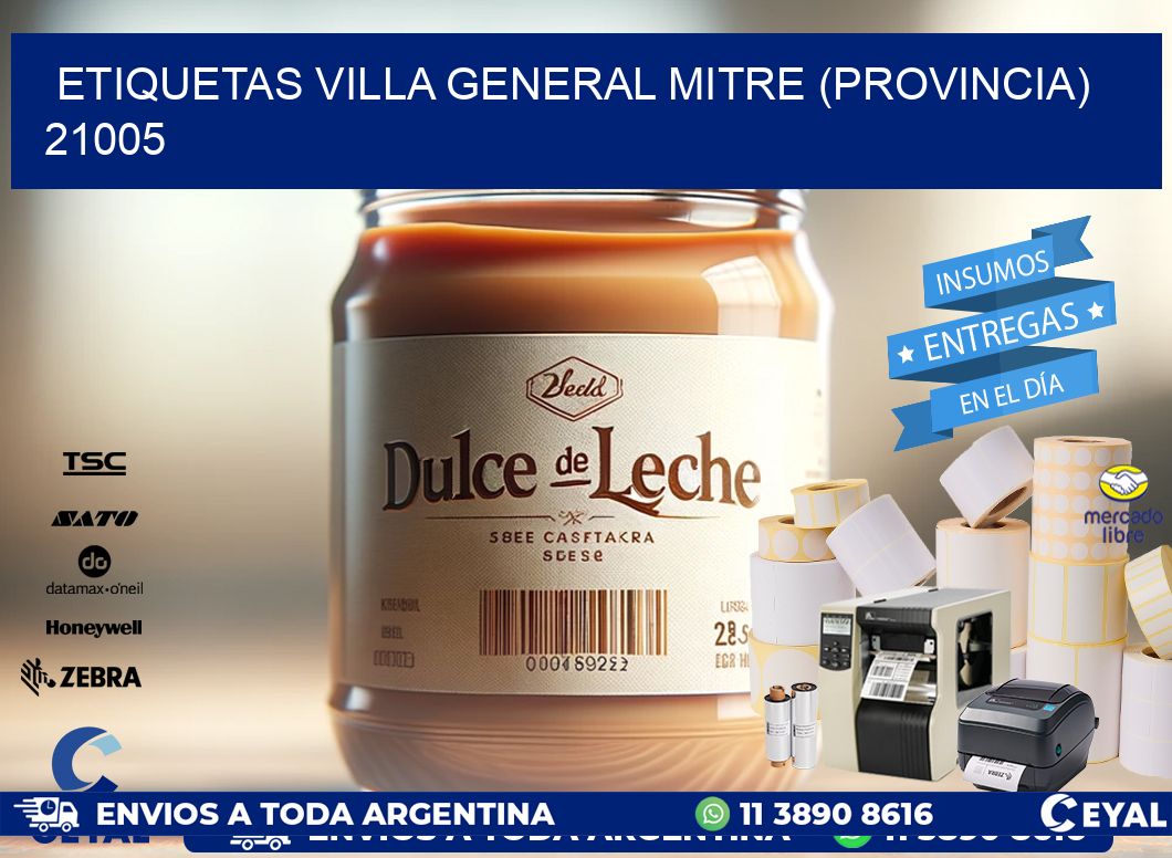 ETIQUETAS VILLA GENERAL MITRE (PROVINCIA) 21005