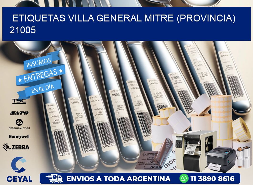 ETIQUETAS VILLA GENERAL MITRE (PROVINCIA) 21005