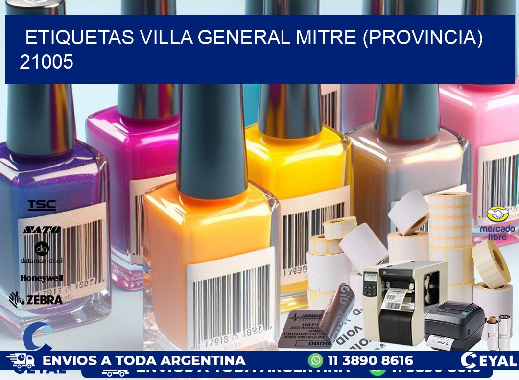 ETIQUETAS VILLA GENERAL MITRE (PROVINCIA) 21005