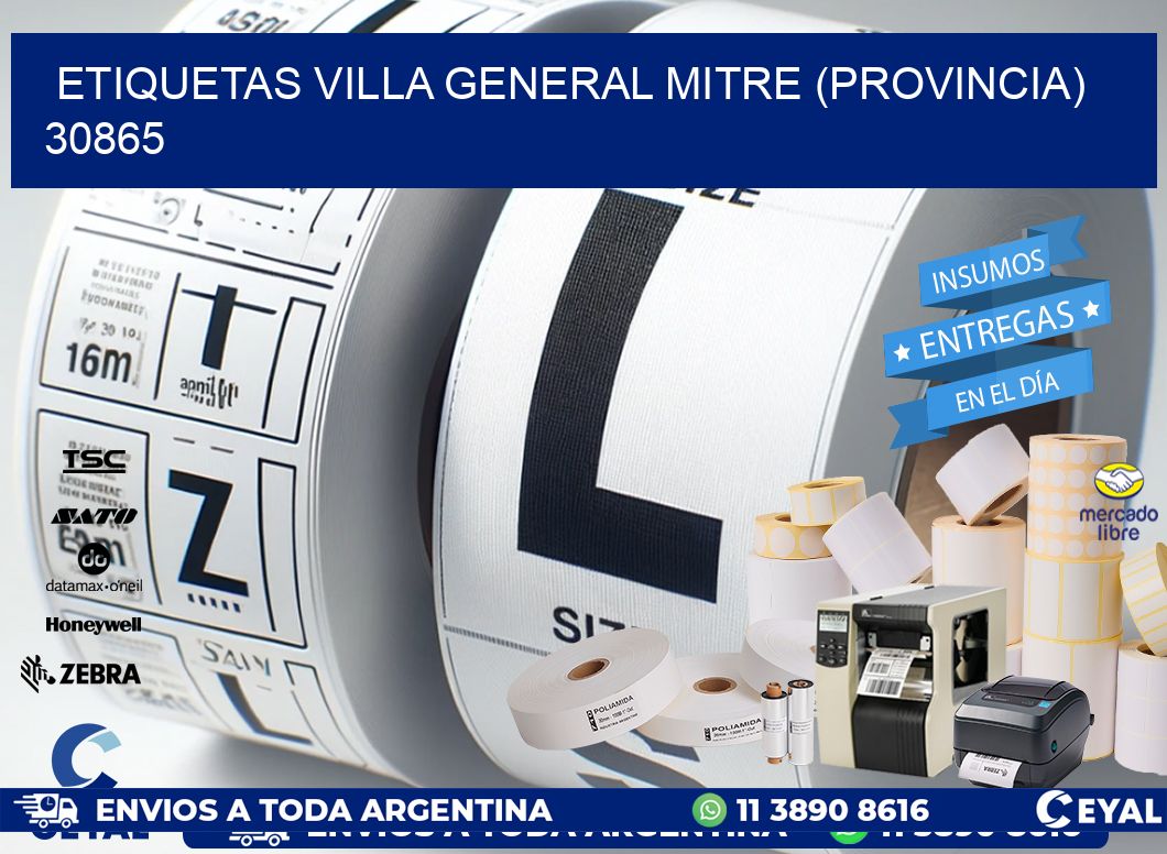 ETIQUETAS VILLA GENERAL MITRE (PROVINCIA) 30865